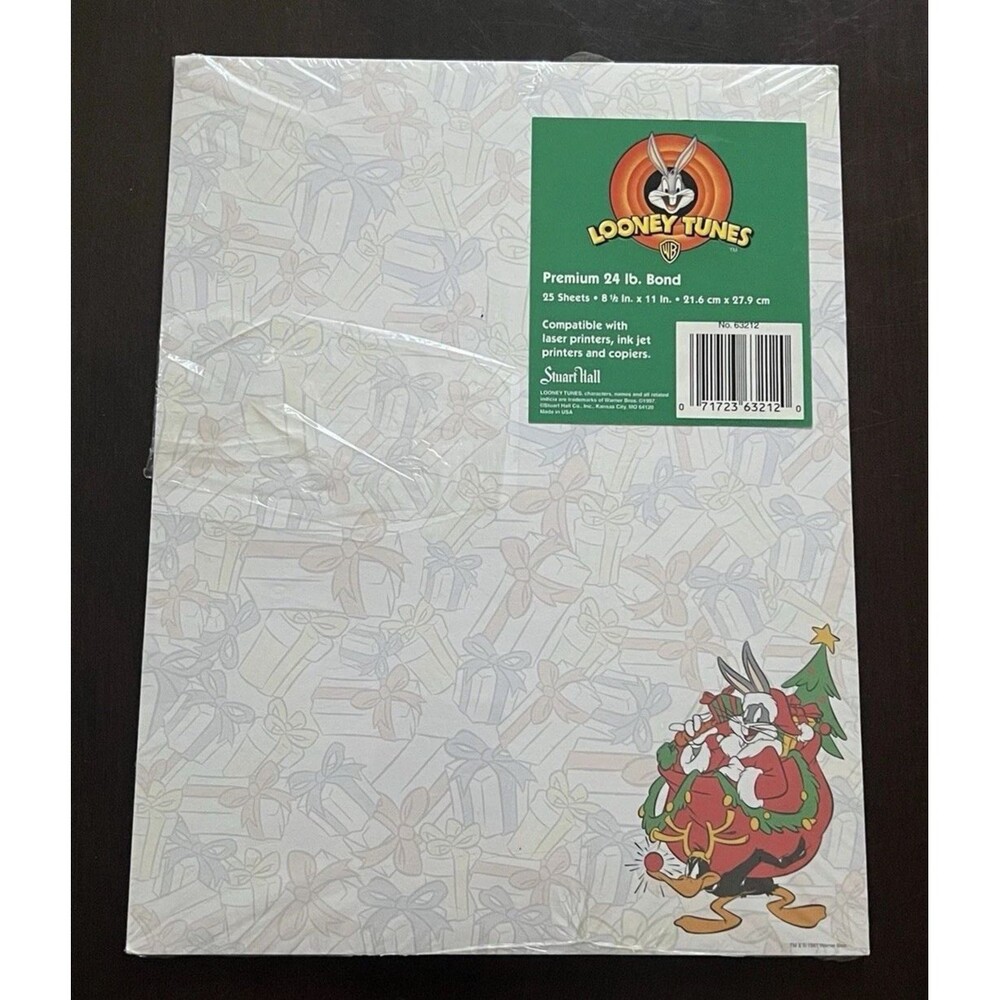 Looney Tunes Bugs Bunny Daffy Premium 24 lb. Printer Paper Stationery Vtg NOS